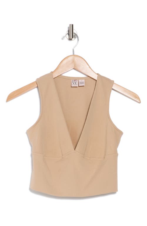 Love By Design Jade Deep V-neck Crop Top