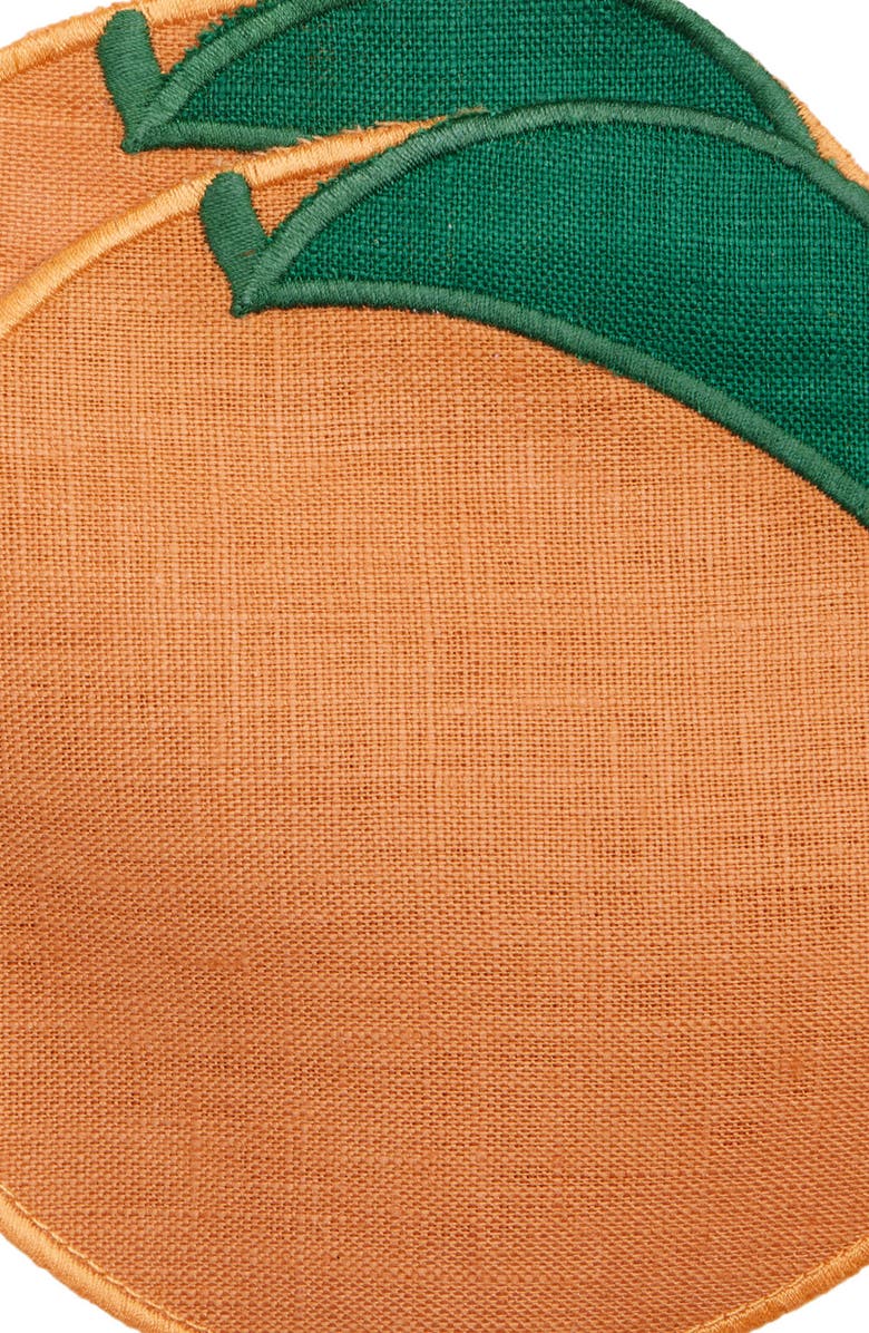 PIECEWORK PUZZLES Set of 4 Citrus Cocktail Napkins, Alternate, color, Lemon Orange/Purple Box