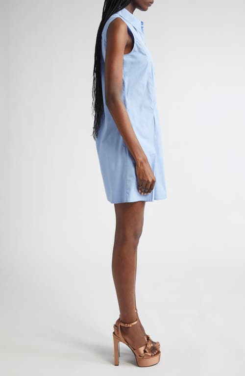 Versace Medusa Cameo Embroidered Pleated Poplin Shirtdress