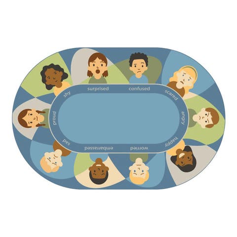 Social Emotional Carpet - 4' x 6' Oval
