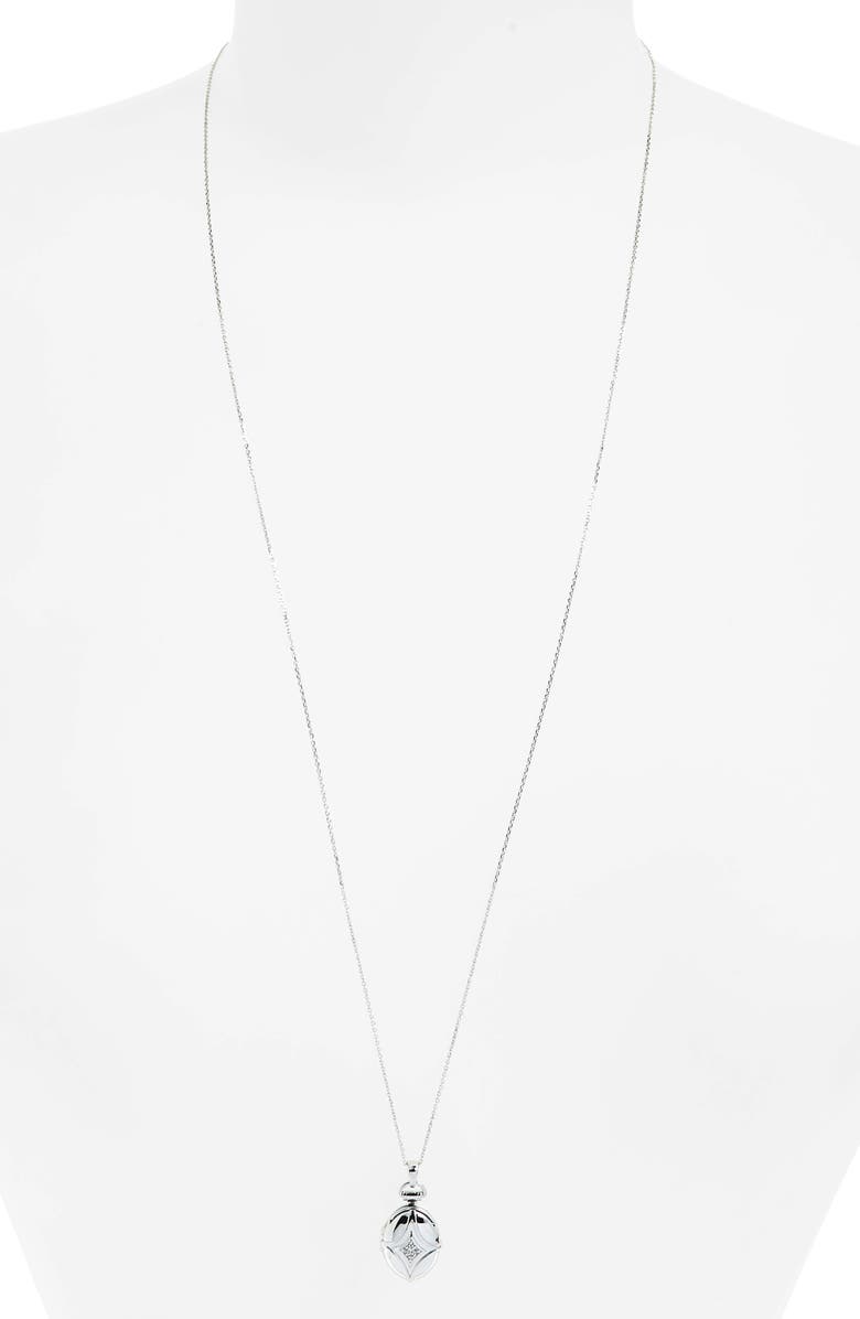 Monica Rich Kosann White Sapphire Bridle Locket Necklace, Main, color, 