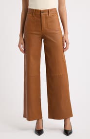 FRAME The Slim Palazzo Leather Pants