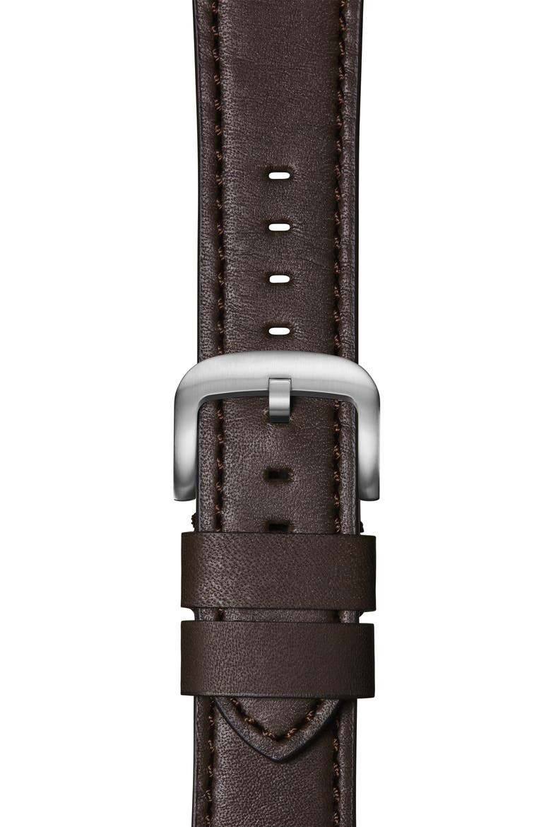 Rail Road Leather 17mm Apple Watch® Watchband, Main, color, KODIAK/ SILVER