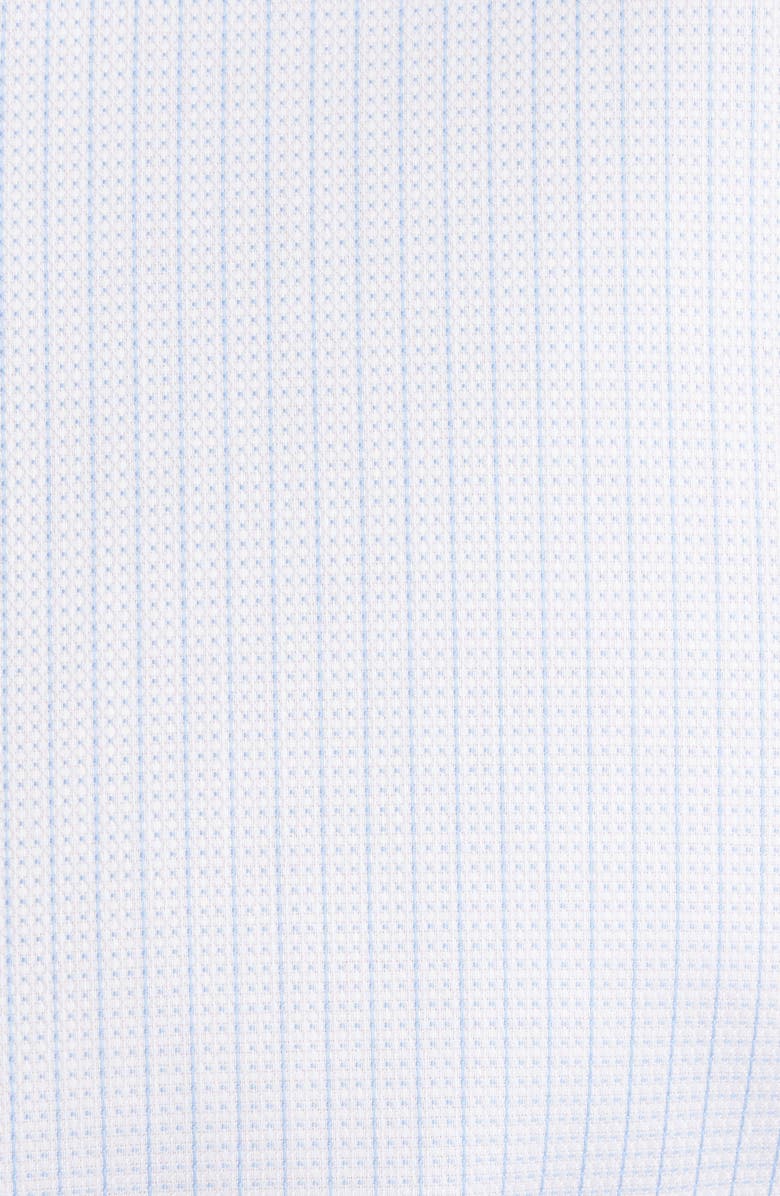 Lorenzo Uomo Trim Fit Textured Stripe & Dot Stretch Cotton Dress Shirt, Alternate, color, Light Blue