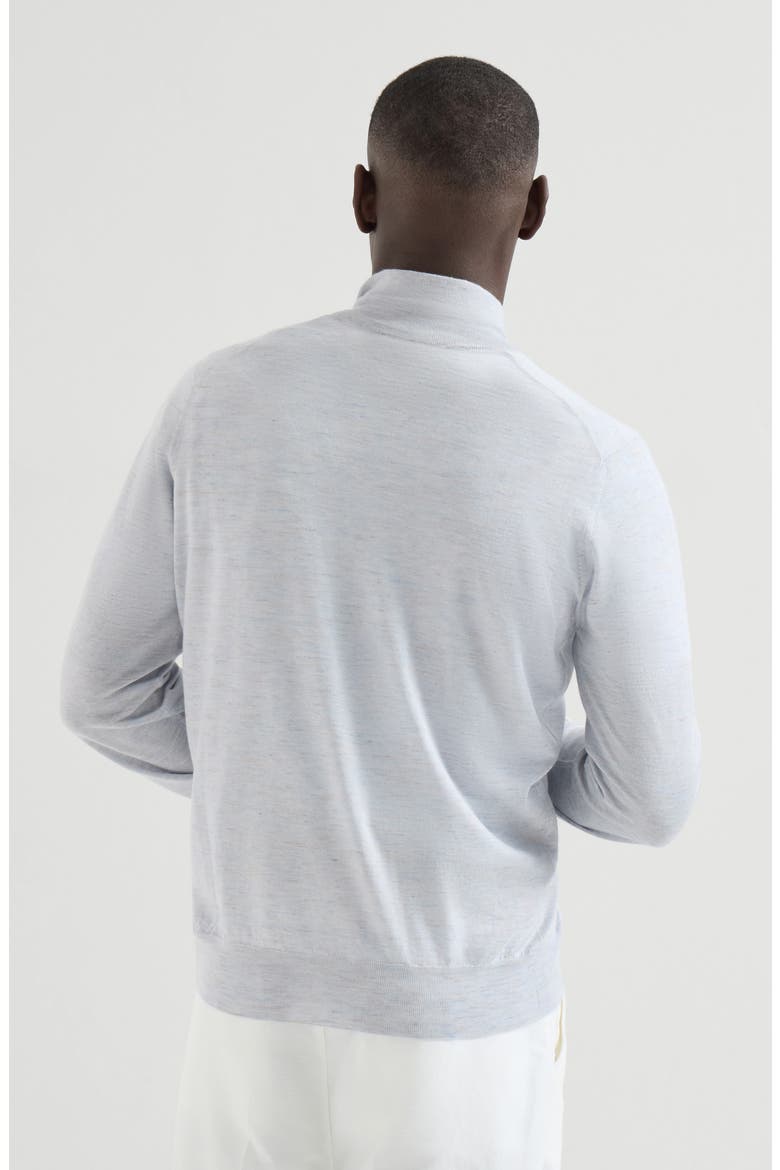 Cashmere and silk cardigan, Alternate, color, Pale Blue