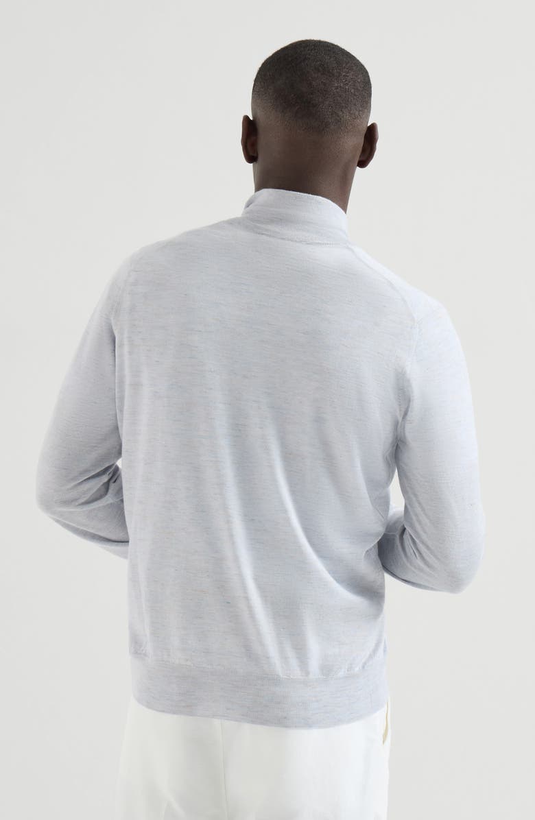 Brunello Cucinelli Cashmere and silk cardigan, Alternate, color, Pale Blue