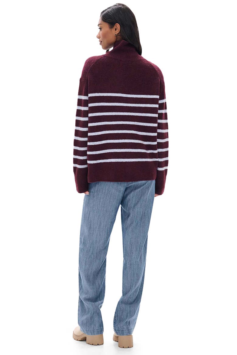 Cozy Mock Neck Sweater, Alternate, color, RUMBA RED