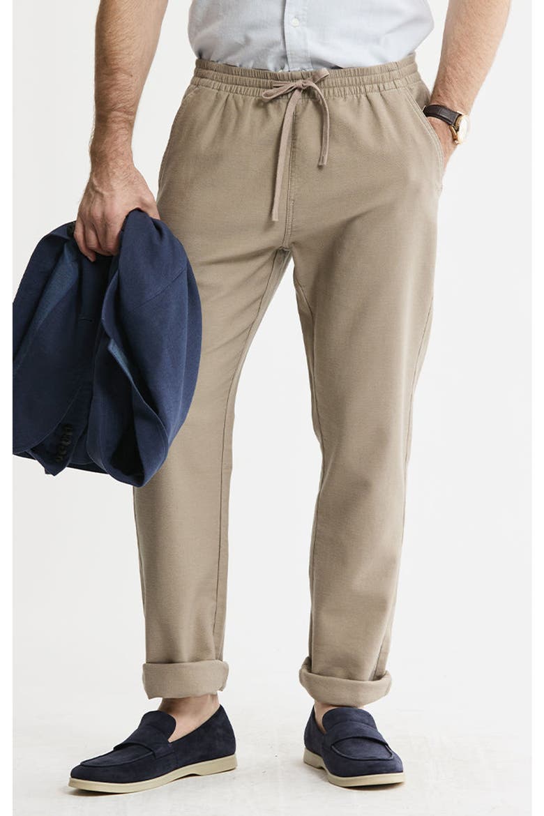 Cotton Twill Drawstring Pants, Main, color, Cappuccino