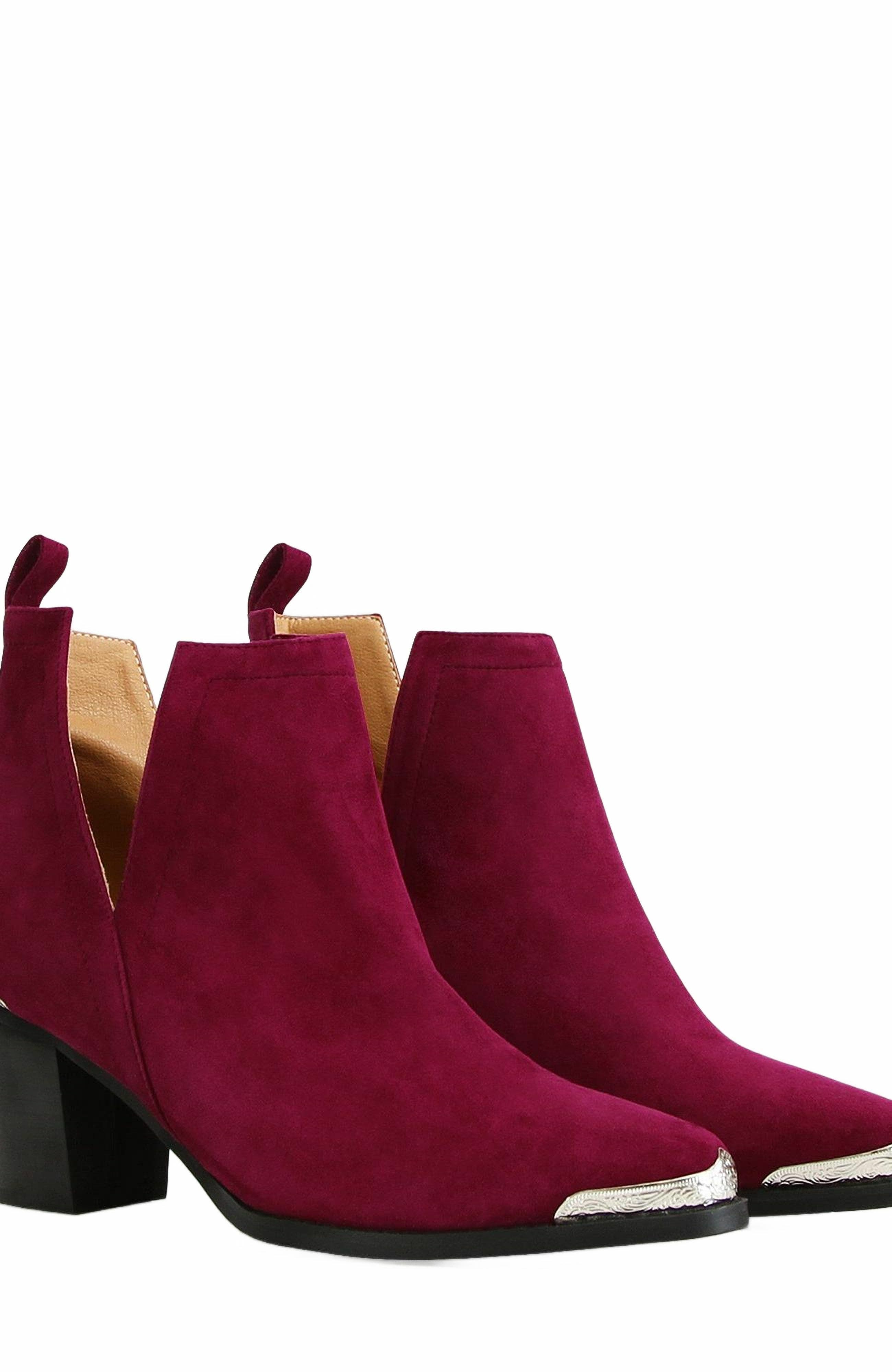 Austin Croc Embossed Ankle Boot, Alternate, color, Merlot