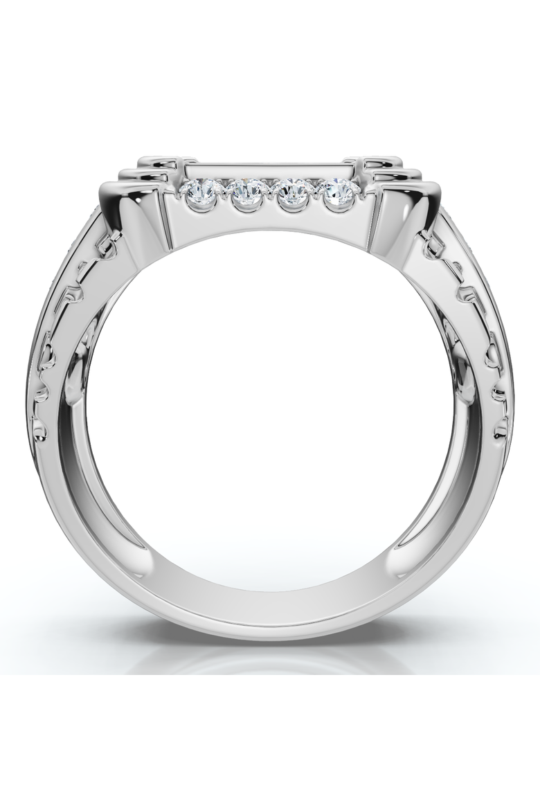 2Ct Men's Diamond Ring in 14k Gold Lab Grown, Alternate, color, 14k Yellow Gold