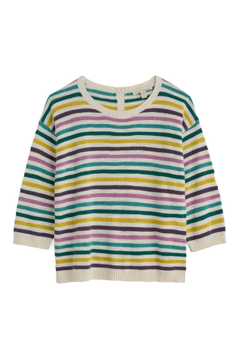 Knavock Stripe Organic Cotton & Linen Sweater, Alternate, color, KNIT MINI CORNISH ORCHID MULTI