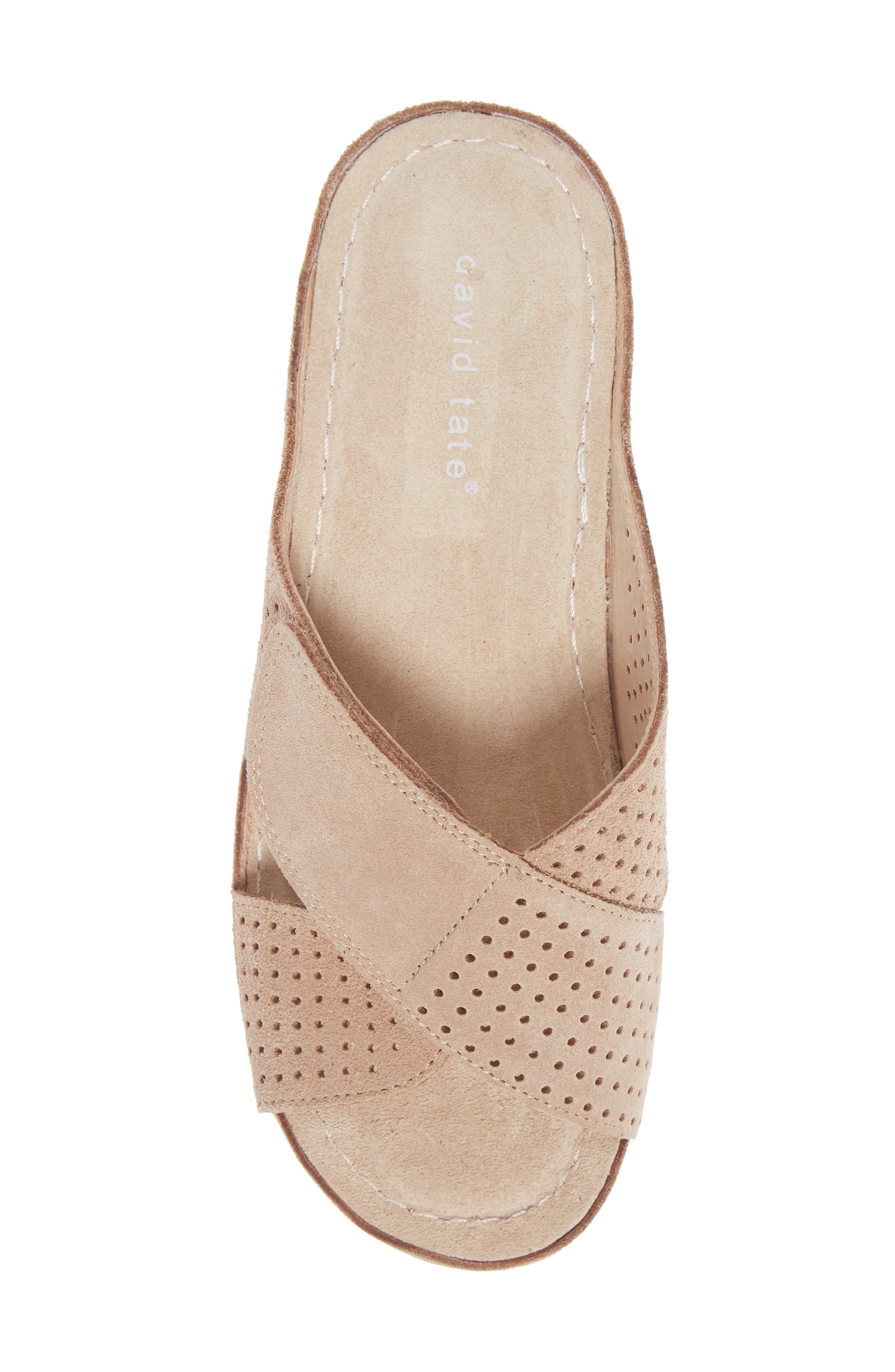 Iconic Wedge Sandal, Alternate, color, SAND SUEDE