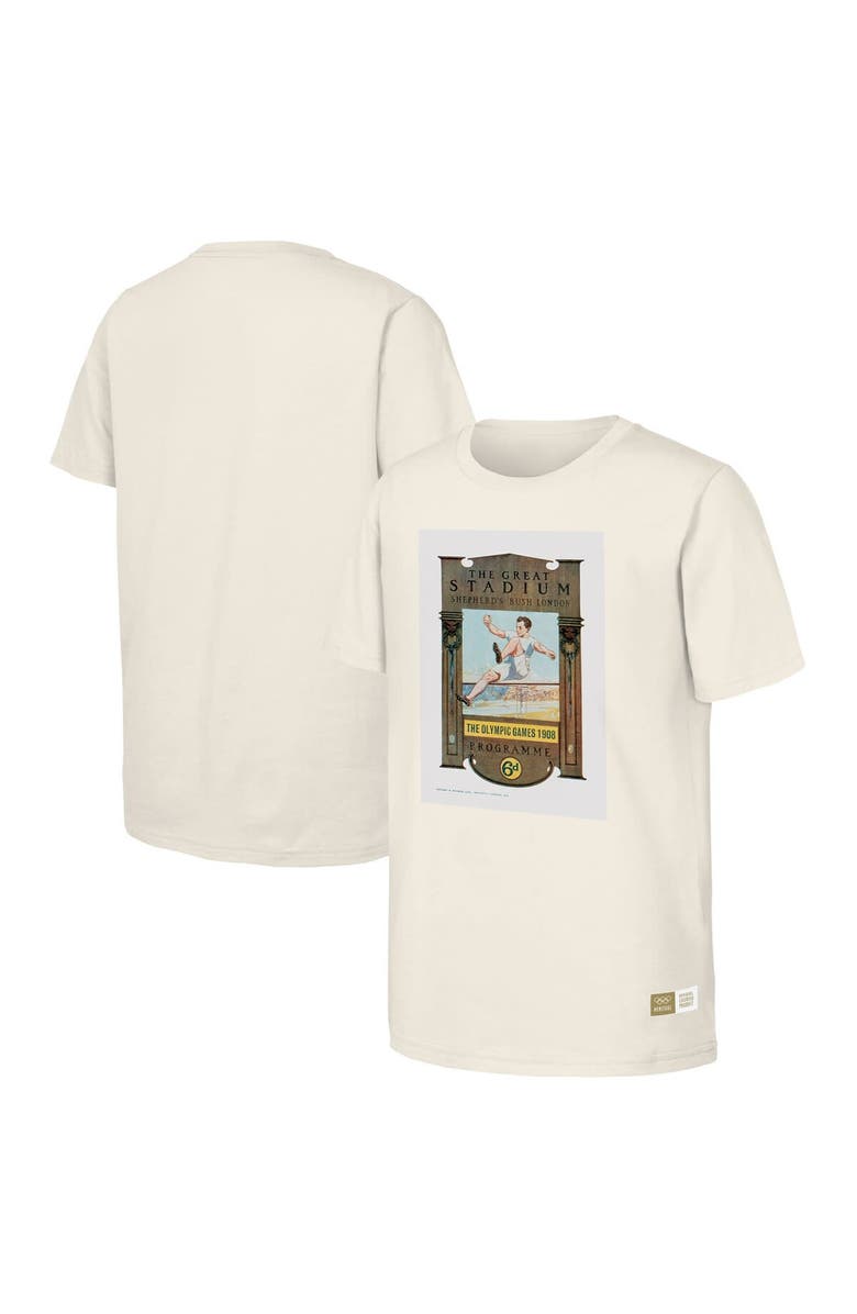 Outerstuff Men's Natural 1908 London Games Olympic Heritage T-Shirt, Alternate, color, Natural