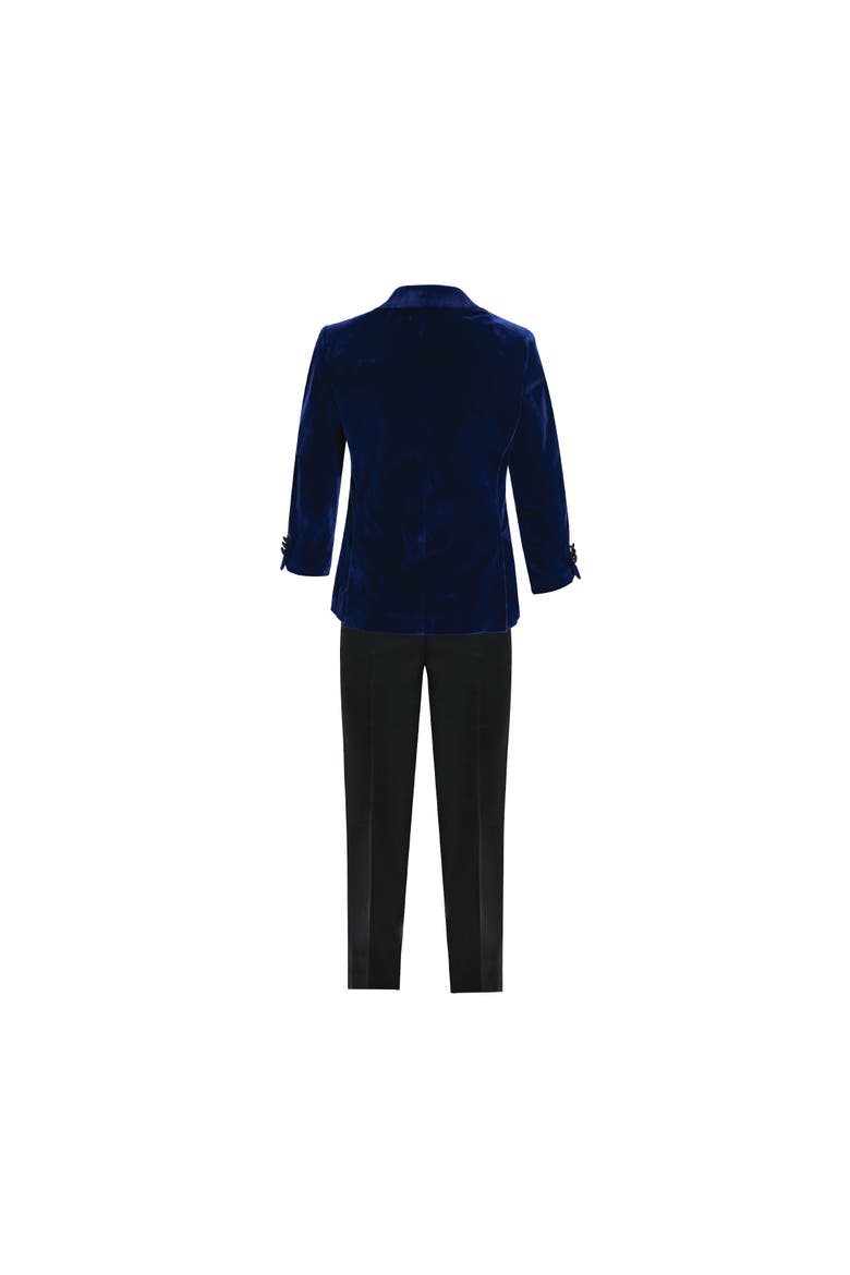 Velvet Suit with Peak Lapel, Alternate, color, Blue