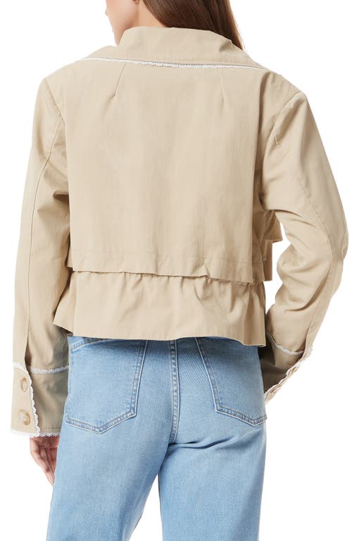 Shop Sam Edelman Gina Convertible Cotton Blend Trench Jacket In Tan