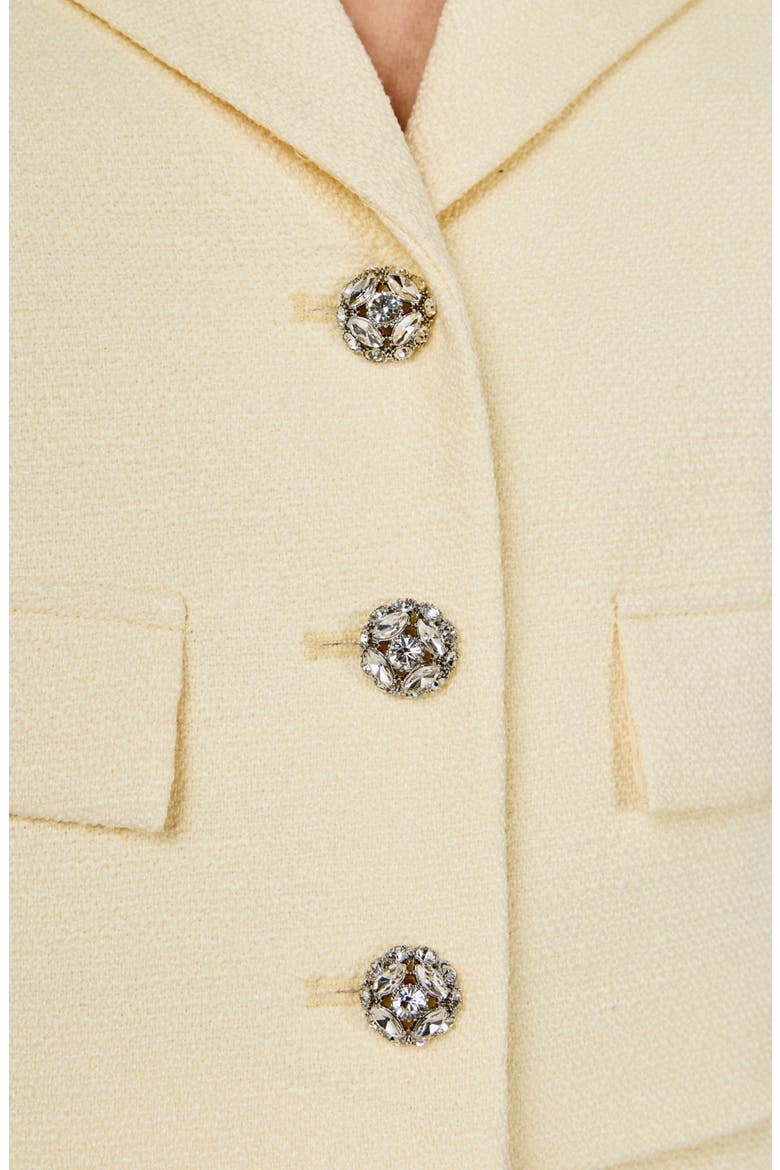 Crop Tweed Jacket, Alternate, color, BUTTER