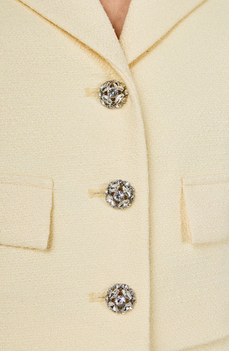 Endless Rose Crop Tweed Jacket, Alternate, color, Butter