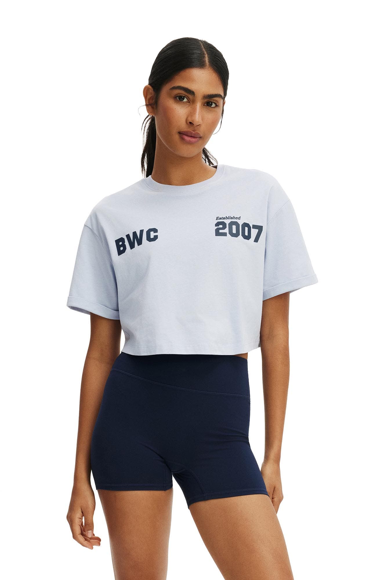 Women's Active Cropped Graphic Active Tee - image 3