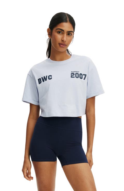 Women's Active Cropped Graphic Active Tee