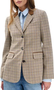rag & bone Evia Plaid Wool Blend Blazer