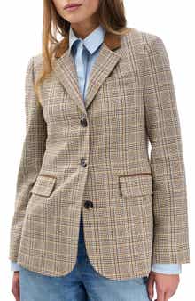 rag & bone Evia Plaid Wool Blend Blazer