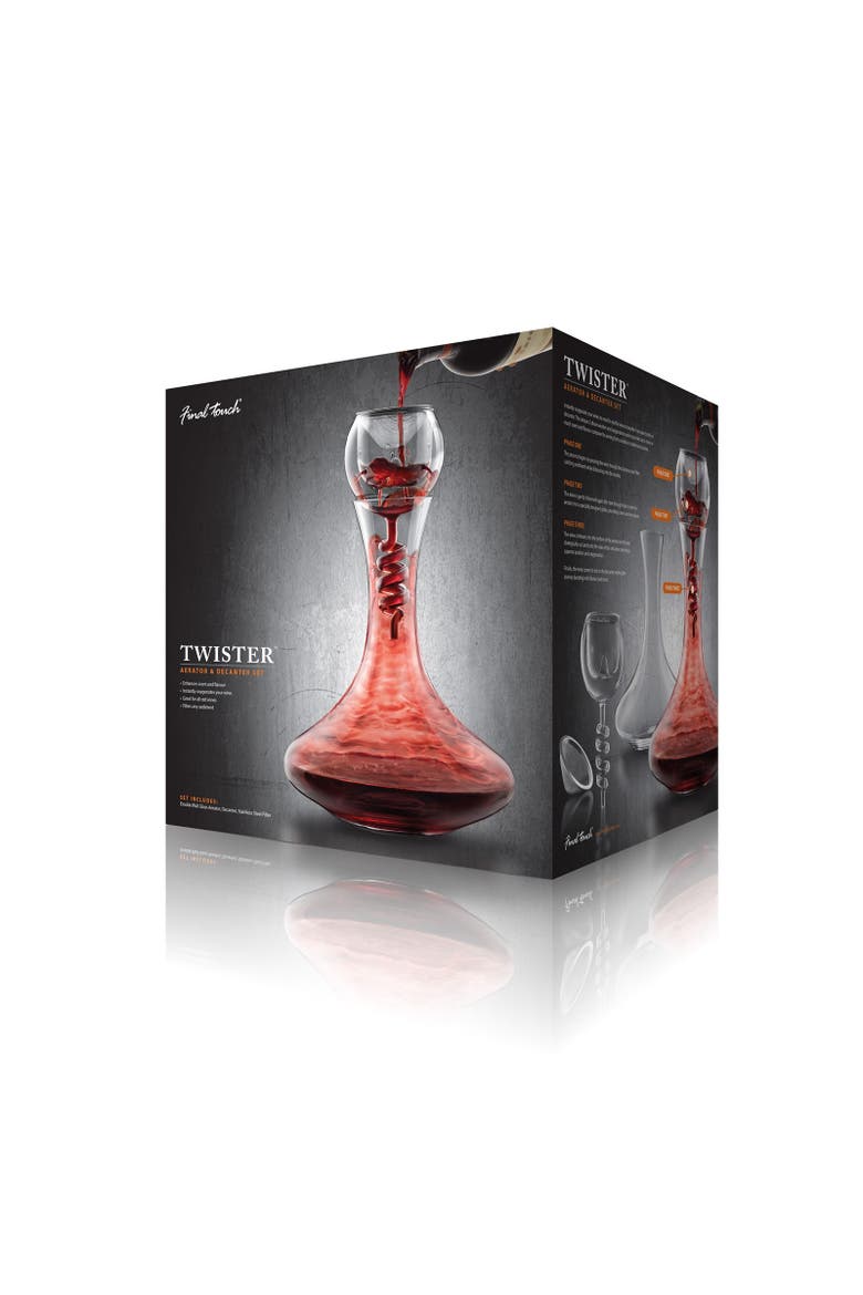 Twister Glass Aerator & Decanter Set, Alternate, color, Clear