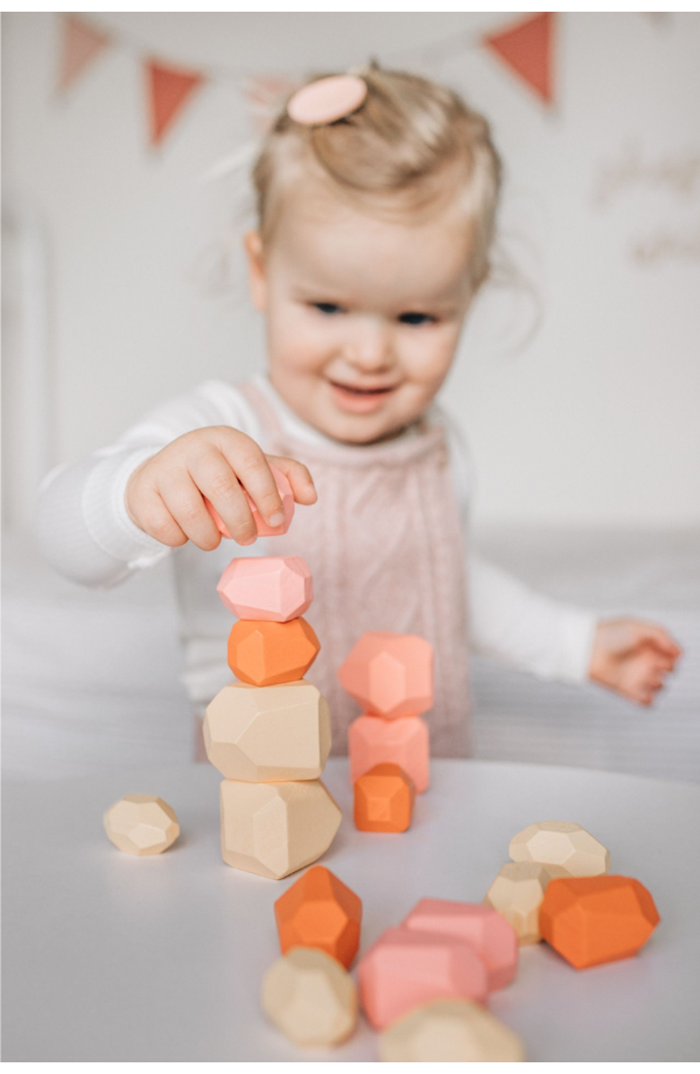 Mindful & Co Kids Patience Pebbles, Alternate, color, Rose