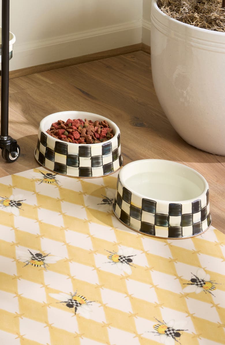 MACKENZIE CHILDS Large Courtly Check Pet Dish, Alternate, color, Courtly