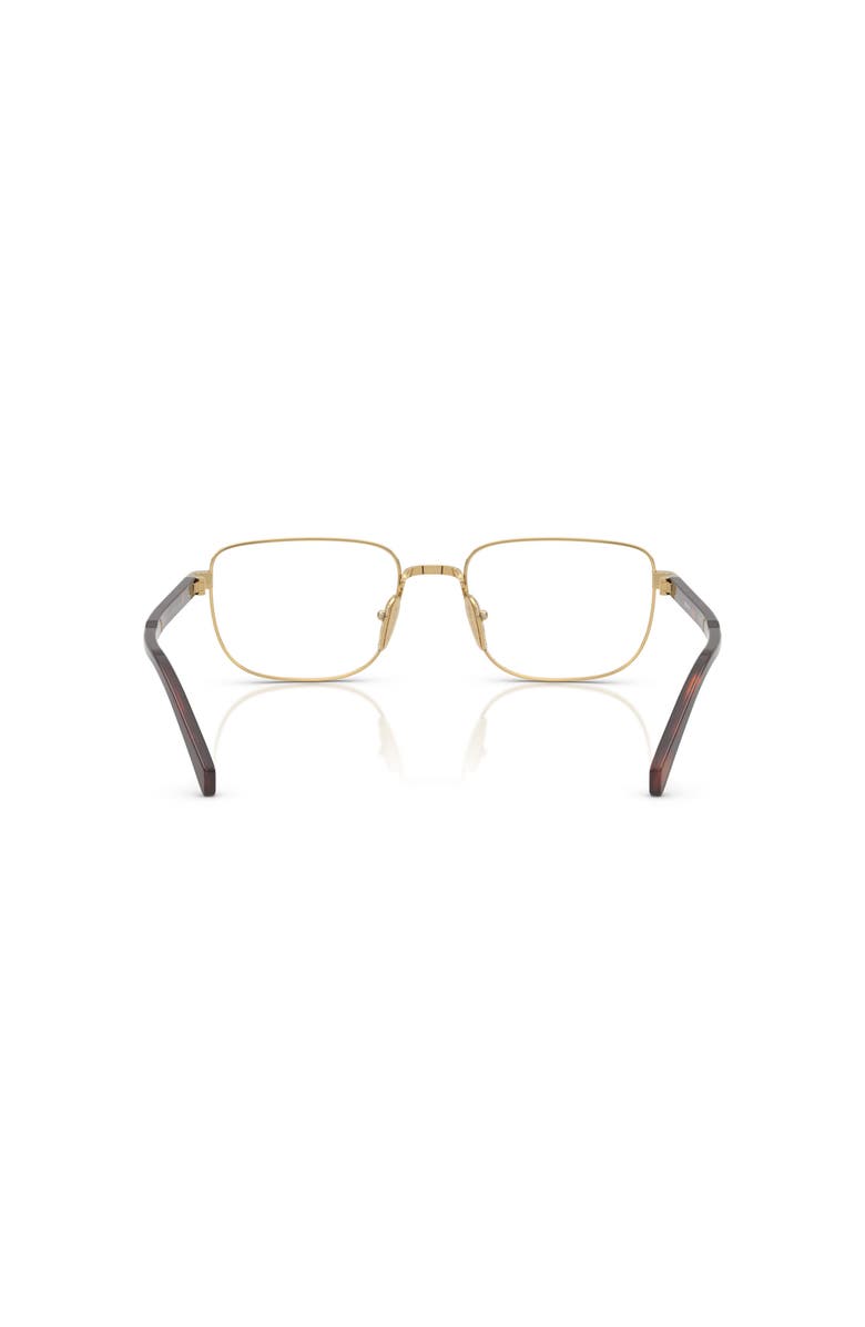 Prada 53mm Rectangle optical glasses, Alternate, color, Gold