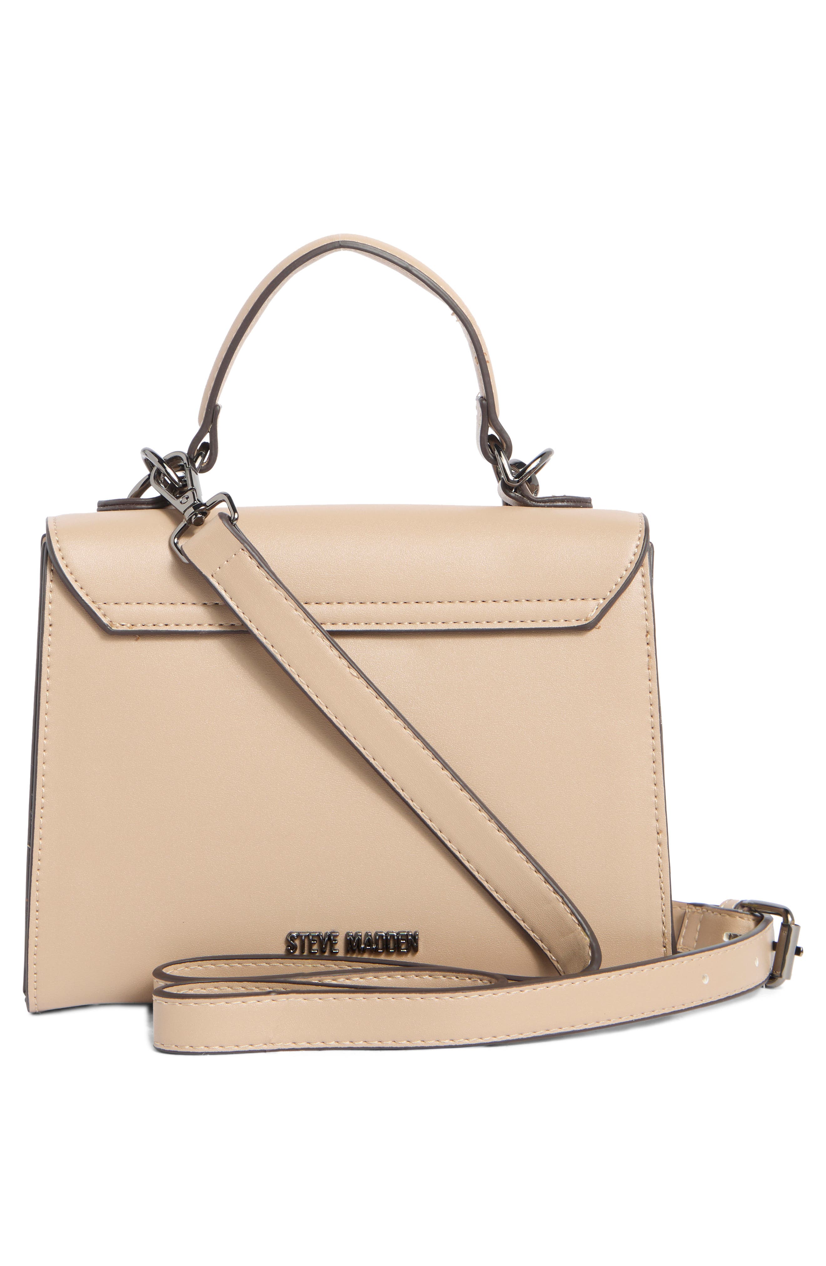 Steve Madden Perla Top Handle Satchel, Alternate, color, Stone