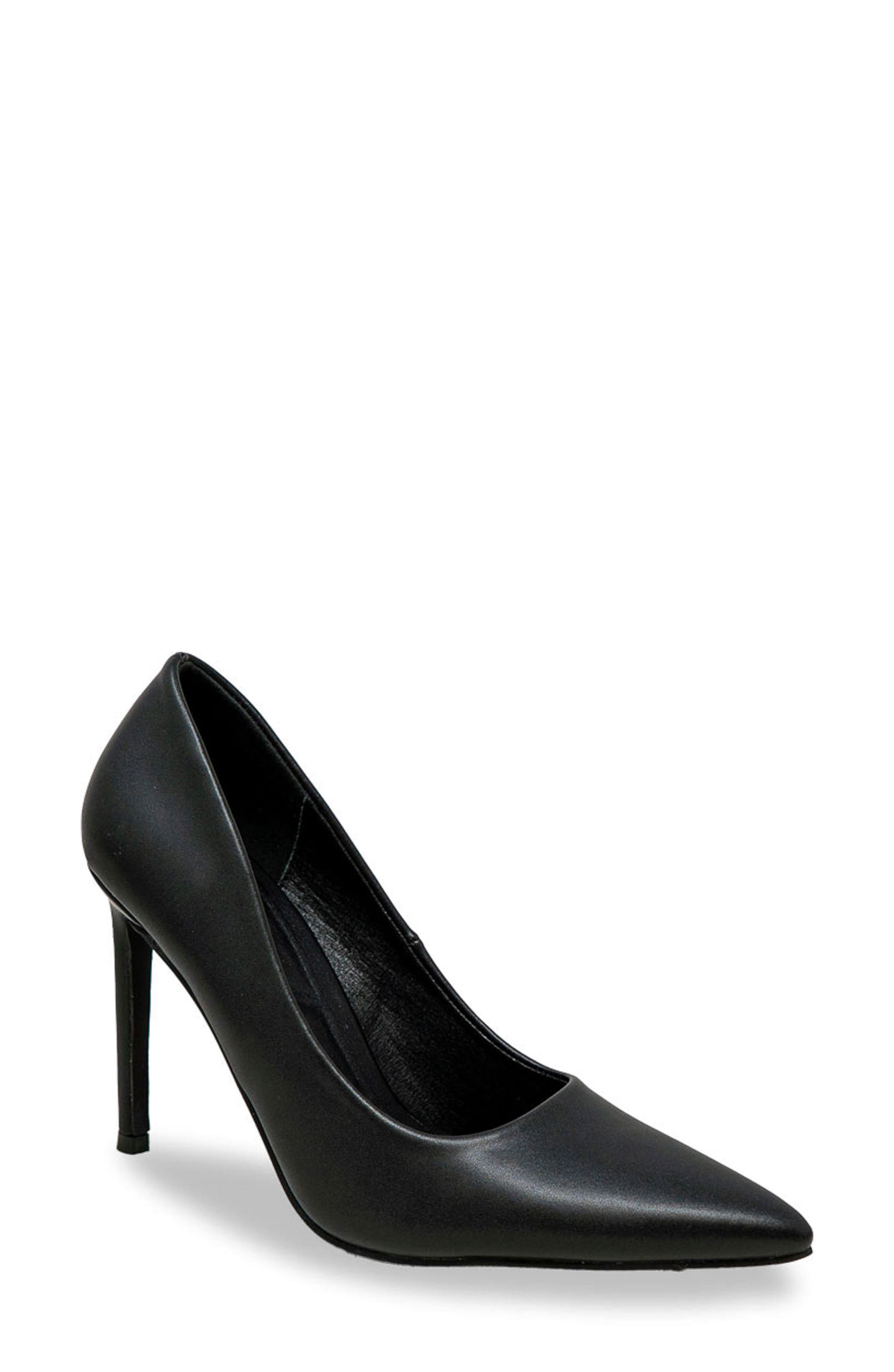 Pointed Toe Stiletto Pump, Main, color, BLACK PU