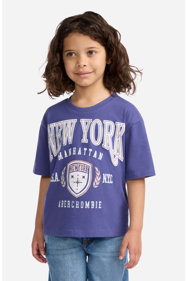 Kids' Logo Graphic T-Shirt, Alternate, color, SKIPPER BLUE