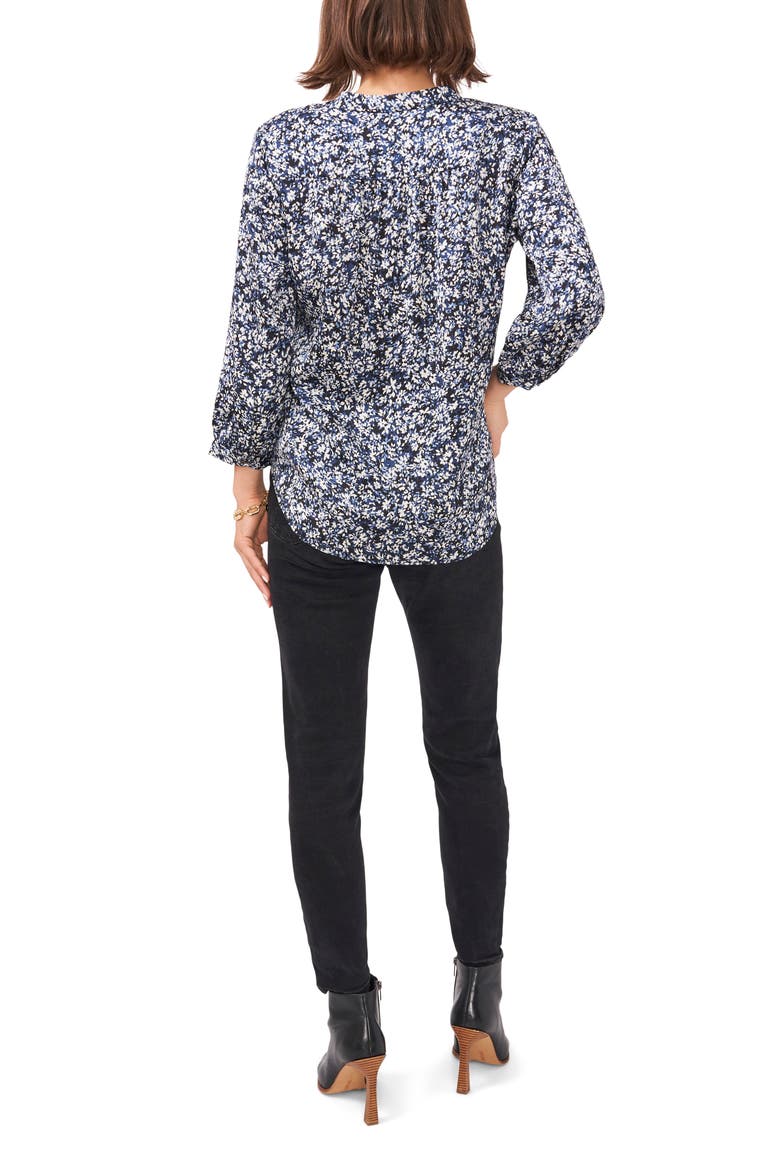 Fresh Blooms V-Neck Top, Alternate, color, VINTAGE BLUE