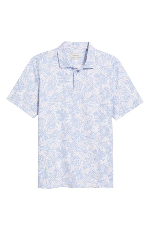 Bugatchi Victor Ooohcotton® Palm Leaf Print Polo In Air Blue