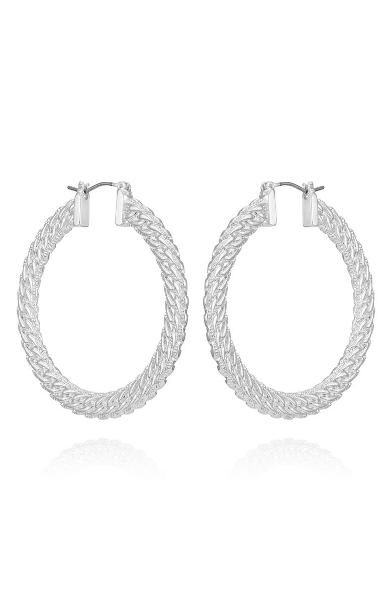 Vince Camuto Chain Hoop Earrings, Main, color, 