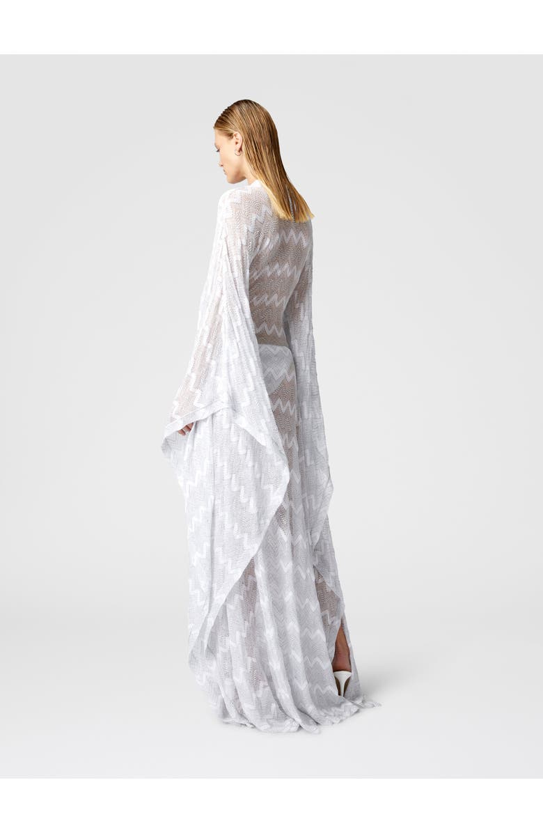 Missoni Long Cover-up Caftan In Zigzag Lamé Viscose, Alternate, color, 