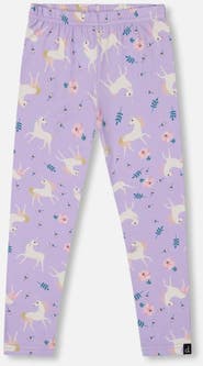 Deux par Deux Stretch Jersey Leggings Unicorn