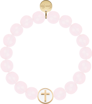 Little Miss Zoe Semi-Precious Gemstone Corss Bracelet in Gift Pouch