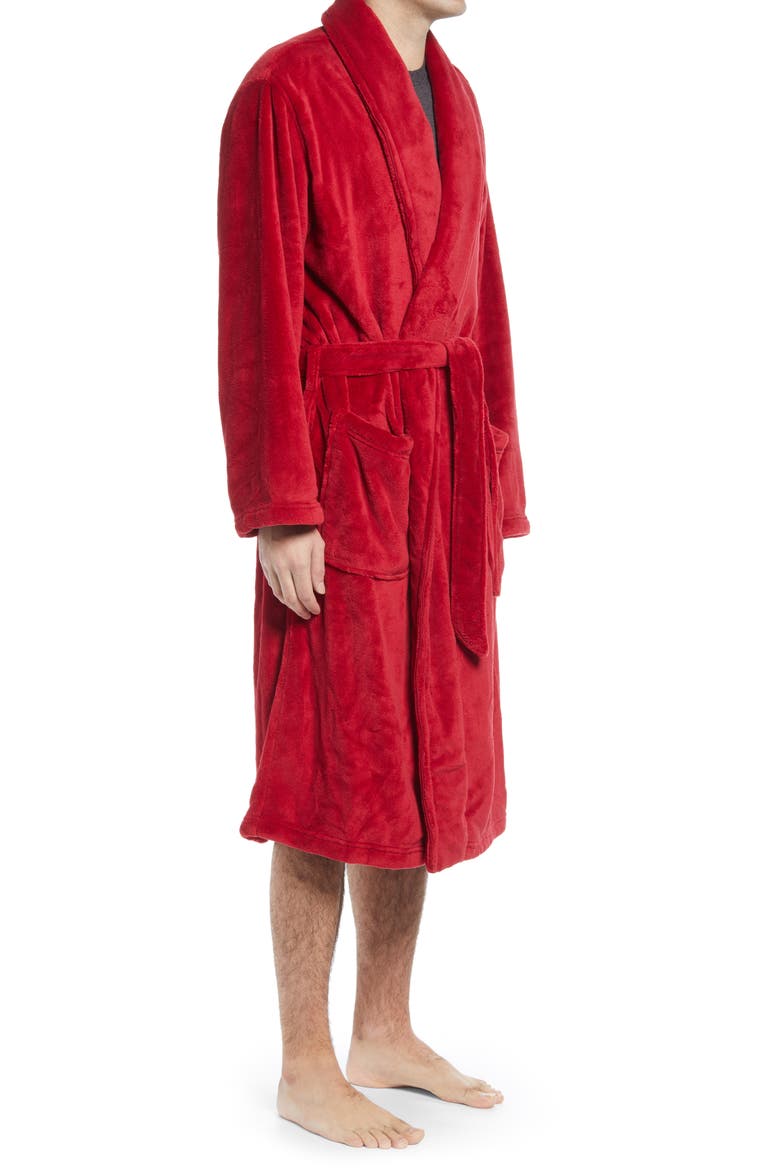 Microfiber Robe, Alternate, color, EATON RED