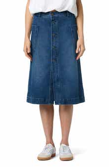 Joe's Cargo Denim Midi Skirt