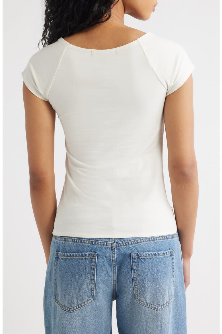 Lucky U Graphic Baby Tee, Alternate, color, MARSHMALLOW
