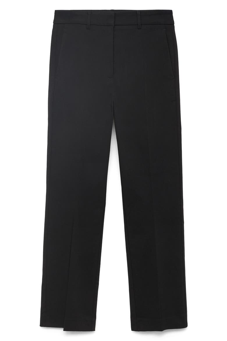 Ankle Straight Leg Pants, Alternate, color, BLACK