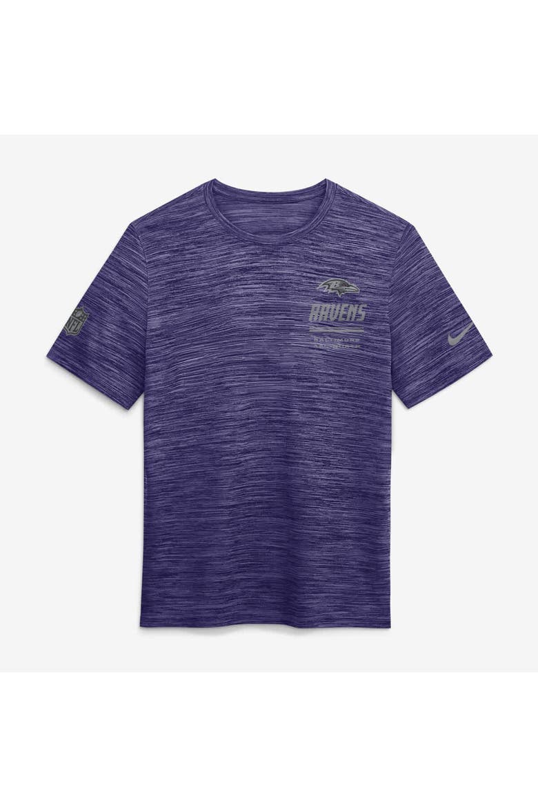 Men's Nike Purple Baltimore Ravens Sideline Double Covered Dri-FIT Velocity T-Shirt, Alternate, color, Purple