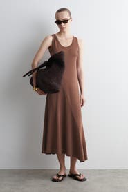 COS Asymmetric Jersey Midi Dress