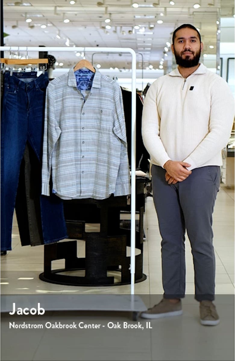 Sierra Sands Stripe Cotton Button-Up Shirt, sales video thumbnail