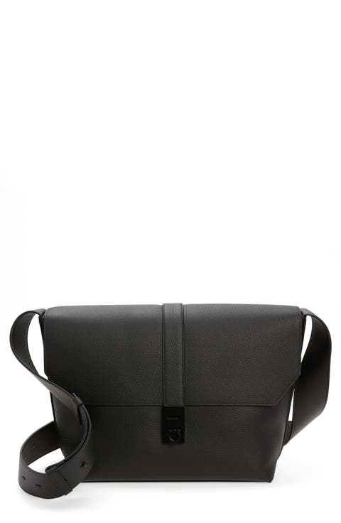 Twins Leather Messenger Bag