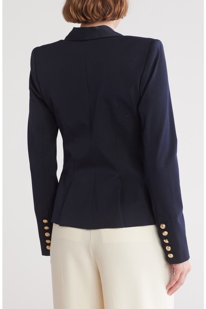 Imogen Satin Lapel Blazer, Alternate, color, MIDNIGHT