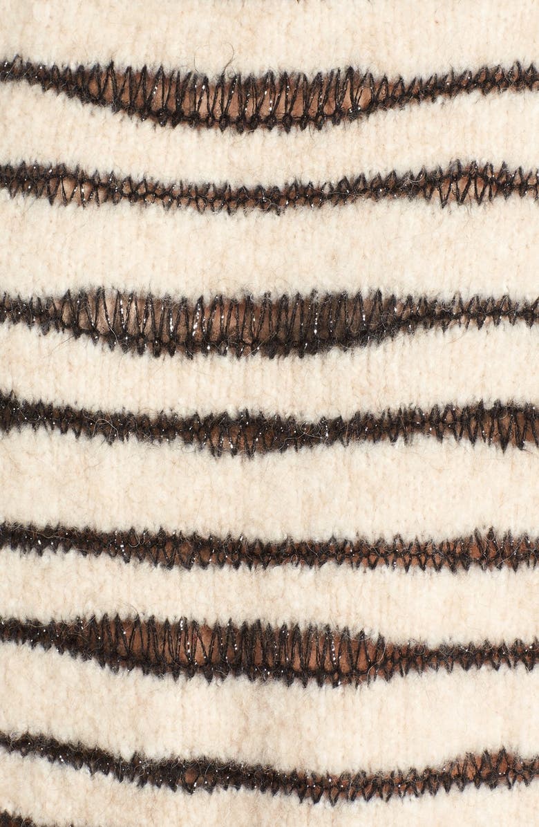 Zadig & Voltaire Kary Open Knit Stripe Sweater, Alternate, color,