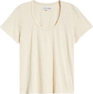 CITY BLUES Braided Neck Relaxed Fit Cotton T-Shirt