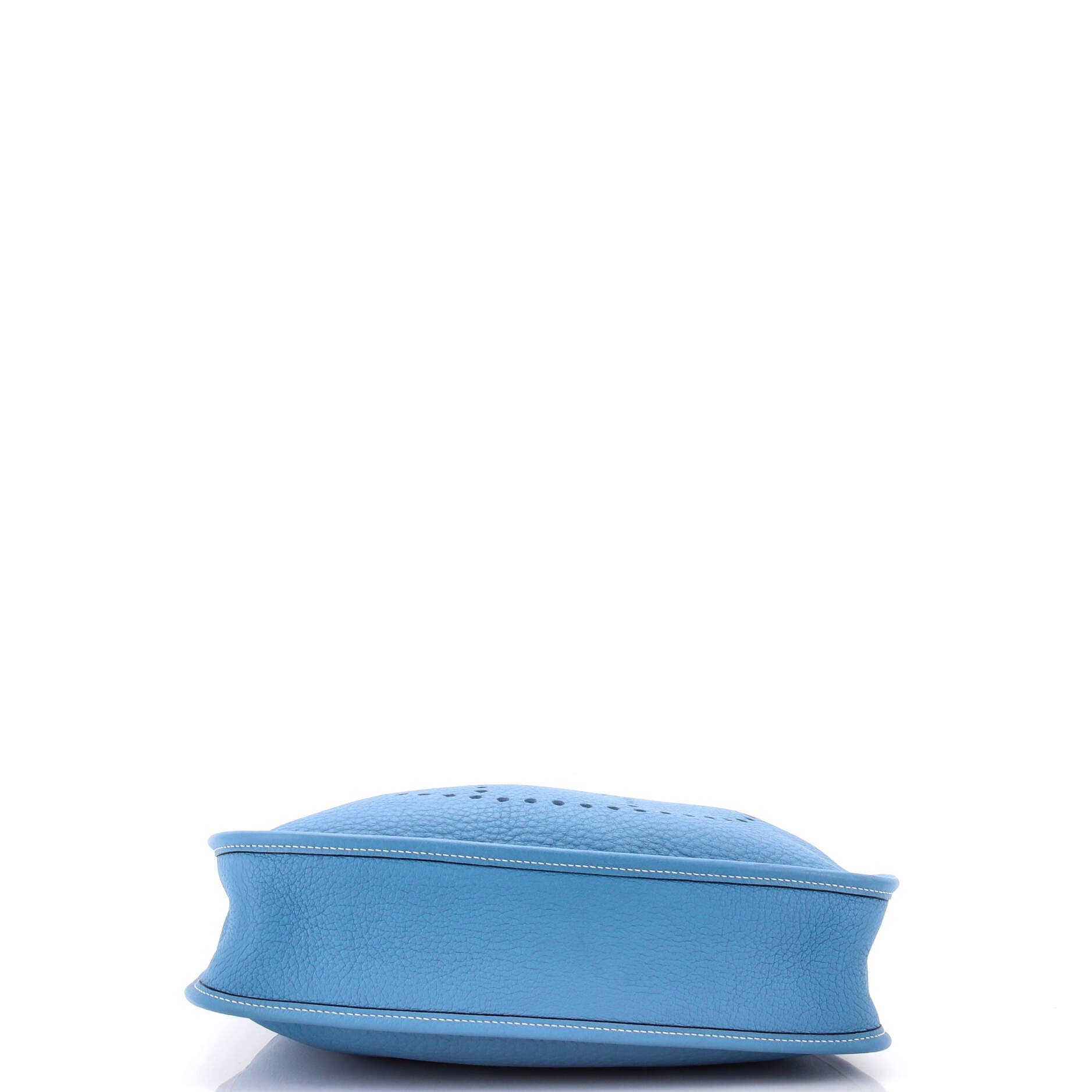 Pre-Owned Hermes Evelyne Bag Gen I Clemence PM, Alternate, color, Bleu Jean